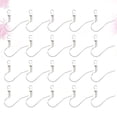 thumbnail image 2 of MasteelfCA 200 Pcs Accessoires de Boucles d'Oreilles Simples Sans Allergie Métal Ressort Perle Crochet pour Femmes Dames (Argent), 2 of 8