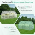 thumbnail image 4 of BPS Mini Greenhouse with 2 Replaceable Covers, Portable Garden Greenhouse with Roll-up Zipper Doors, UV-Protected for Indoor Outdoor Plants and Herbs, 6'x3'x3', 4 of 6