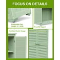 thumbnail image 4 of Outdoor Wooden Storage Cabinet Garden Shed Outside Wood Tool Organizer Removable 3-Tier Shelving, 4 of 6