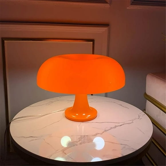 Mushroom Table Lamp LED Table Lamp Simple Lamp for Bedroom Decoration (Color : Orange, Size : UK22cm*33cm)