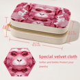 thumbnail image 5 of Pink Monkey Velvet Portable Storage Box with Removable Compartment: Display Case, Jewelry Box, and Jewelry Stand - Gift, 5 of 7