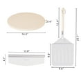 thumbnail image 3 of Royal Gourmet KSF1406 14" Round Cordierite Pizza Stone Set with Sharp Shovel and Cutter, 3-Piece, 3 of 10