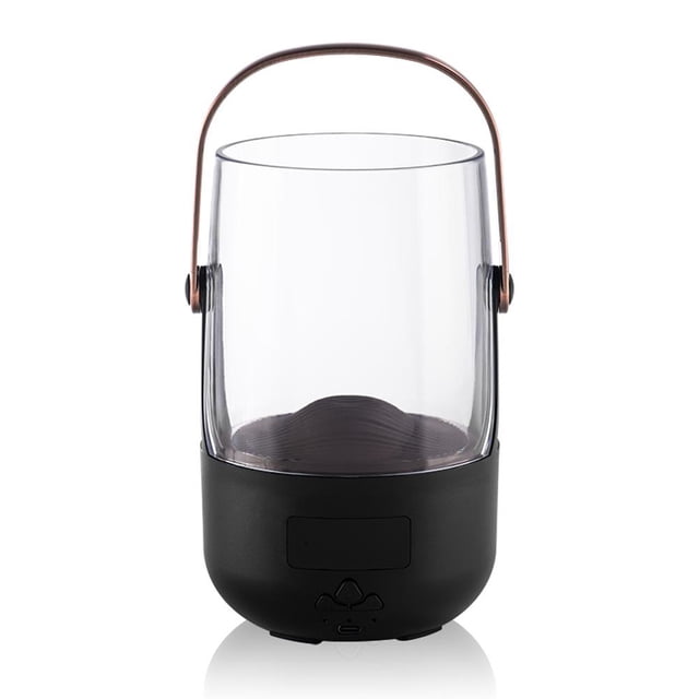 Humidifiers For Bedroom Room, Cool and Warm Mist Humidifier, 200ml Cold & Warm Aromatherapy Flame Humidifier Dual Color with