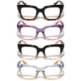 thumbnail image 2 of 4 Pairs Women Bold Oversized Fashion Reading Glasses - Clear Lens Reader +1.75, 2 of 2