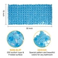 thumbnail image 2 of Semfri Pebble Bath Tub Shower Mat 35 x 16 inch Non Slip Bathtub Mat for Bathroom Showers with Drain Holes and Suction Cups Clear Blue, 2 of 4
