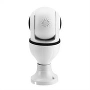 Smart Home Light Bulb 1080P HD Surveillance Cameras with E27 Connector, White