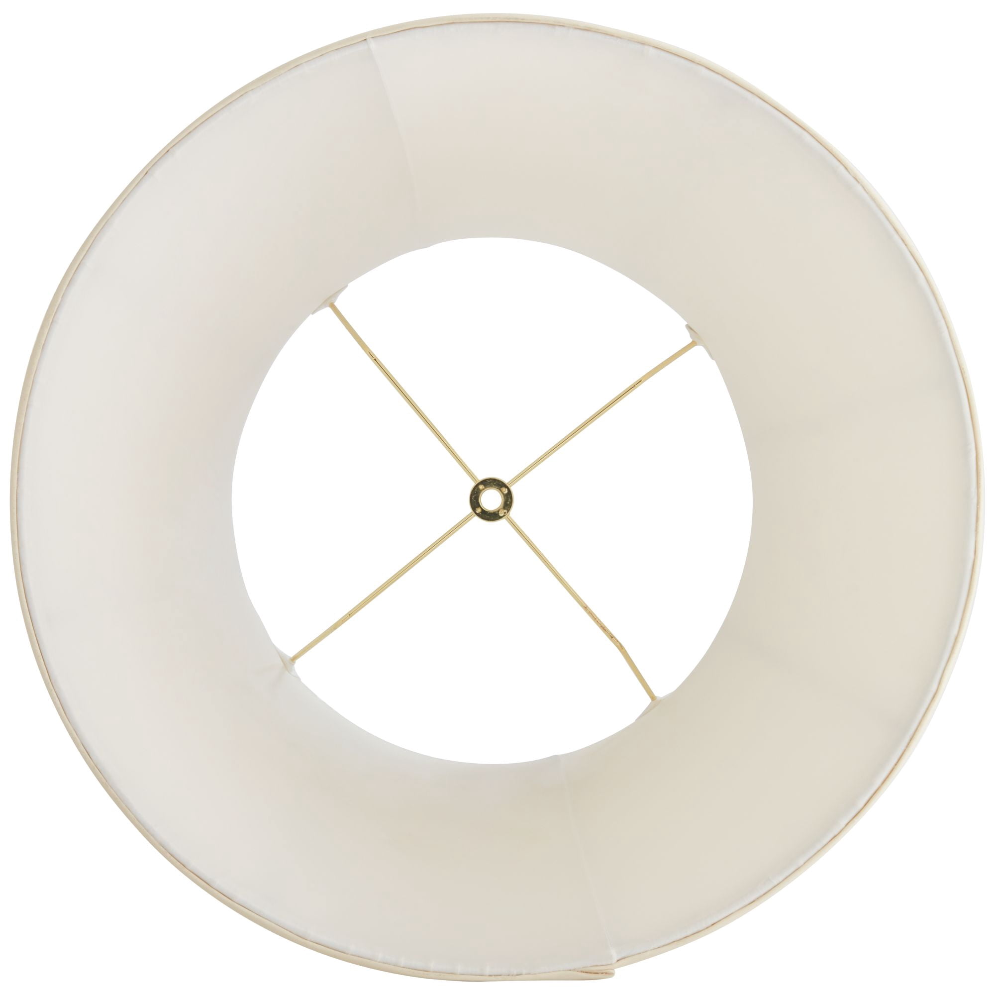 Springcrest Creme Mushroom Pleat Large Lamp Shade 12" Top x 18" Bottom x 18" Slant x 17.75" High (Spider) Replacement with Harp and Finial