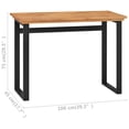 thumbnail image 4 of vidaXL Bureau 100x45x75 cm Bois de Teck Massif, 4 of 5