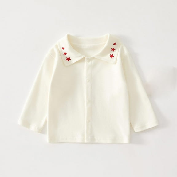 Bnwani Toddler Shirts Long Sleeve Cotton Crew Neck Casual Fashion Tops 12-24 Momths