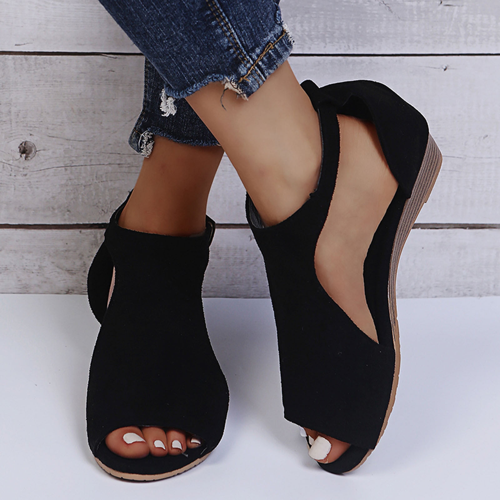33-41 Open Toe Wedge Heel Sandals Platform 9cm High Heel Sandals Women  Summer Shoes - AliExpress