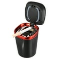 thumbnail image 4 of Universal Car Ashtray Trash Can Cigarette Cylinder with Lid LED Light Portable Detachable Plastic Red, 4 of 6