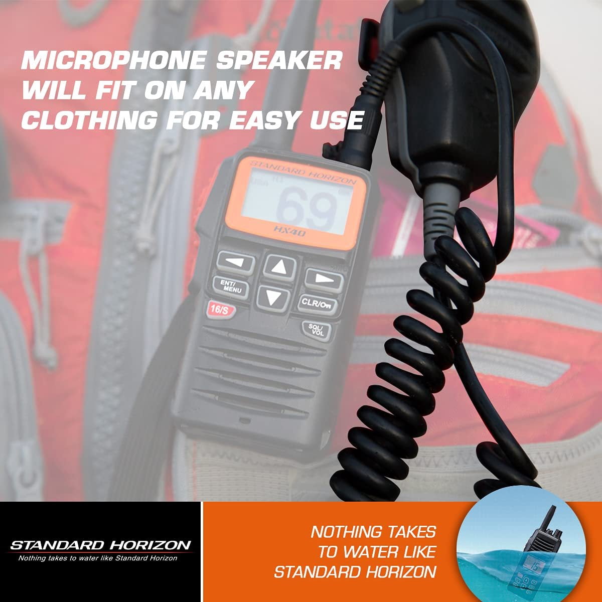 6" Black Submersible Speaker Microphone for 750/760/850