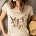 thumbnail image 4 of Dancing Skeletons Graphic T-Shirt for Men and Women, Casual Streetwear Tee, Navy, Size XL, 4 of 6