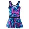 thumbnail image 2 of BAOHULU Girls Swimsuit One Piece UPF 50+ Printed Skirted Bathing Suit Floral Swimwear, 2 of 6