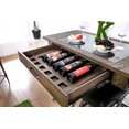 thumbnail image 2 of Benzara Wood and Metal Bar Table With Storage Drawer and Inserted Glass, Gray and Brown, 2 of 2