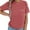 j-Brick Red73, variant on Maternity Blouses Casual Solid Color Short Sleeve Crew Neck Tops Pregnant Women Zipper Nursing Blouses With Pockets Fashion Comfortable Soft Breathable Clothes,Hot Pink,S