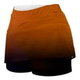 thumbnail image 3 of ITSAME Womens Tennis Skirts, High Waist Pleated Golf Plus Size Summer Stretch Althletic Skorts Brown, 3 of 5