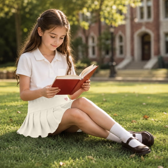 Girls' School Short Skirt Preppy Campus Skirt Uniform Clothing Outfit Classroom