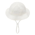thumbnail image 6 of Hirigin Infant Baby Boy Girl Summer Bucket Hat Sun Protection Wide Brim Fisherman Hat with Adjustable Drawstring, 6 of 8