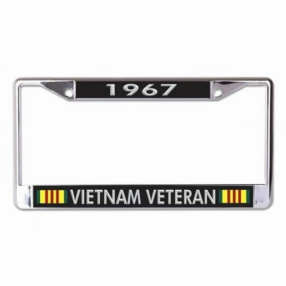1967 Vietnam Veteran Chrome License Plate Frame