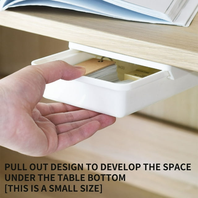 CEHVOM Boîte de Rangement pour Stylos Type Tiroir sous le Bureau pour Ranger les Stylos Type Caché Boîte de Rangement pour Papeterie de Bureau en Solde
