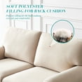 thumbnail image 6 of Set of 2 Upholstery Sofa Set with Padded Backrest, Modern Sofa 2+3 Seat Chair with Rolled and Nailhead Armrest, Soft Padded Polyester Sofa Chair for Living Room & Office, Beige, 6 of 7