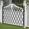 thumbnail image 2 of Single Folding Security Gate,4.27'H x5.91'W W Metal Safety Barrier Gate with Caster, Accordion Garden Yard Fence Door with Padlock, 2 of 7