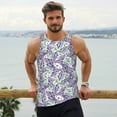 thumbnail image 6 of Rateoe Lavender Flowers Pattern Sleeveless Gym Shirt Muscle Tee Breathable Workout Shirt Slim-Fit Tank Quick Dry Fit Muscle Tank Top Bodybuilding Sleeveless T Shirt-3X-Large, 6 of 7