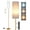 Gold, variant on Dimmable LED Floor Lamp with Remote & Foot Switch - Modern Corner Lamp for Living Room & Bedroom, 10W 900LM, Adjustable 3000K-6500K, Linen Shade, FCC Listed