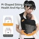 thumbnail image 4 of Portabebés portátil con posición de abrazo frontal y cinturón transpirable para todas las estaciones, para bebés y niños pequeños, soporte ergonómico para el pecho para salidas fáciles, 4 of 8