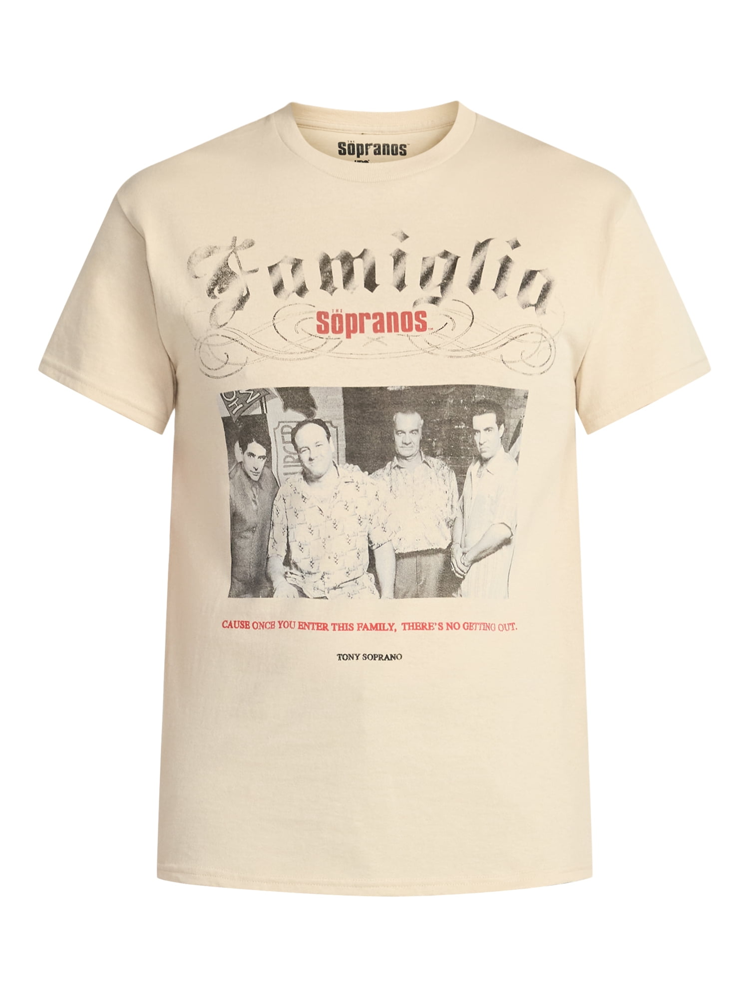 Sopranos Men's and Big Men's Graphic Tee with Short Sleeves, Sizes S-3XL
