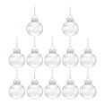 thumbnail image 1 of Clear Iridescent Christmas Balls Fillable Balls for Celebration Holiday Home 12PCS, 1 of 8
