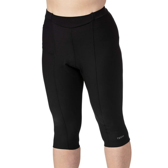 Terry Cycling Clothes for Women, Bike Knicker, Padded Cycling Capris Women With Padding Pocket Bike Chamois Reg & Plus Size