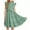 Green, variant on Juslio Girls Dresses A-line Ruffle Sleeve Round Neck Knee Length Casual Summer Beach Black Sundress