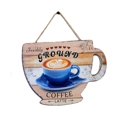 thumbnail image 4 of Letrero de puerta con forma de taza de café, estilo granja, 2D, retro, suministros creativos decorativos B, 4 of 9