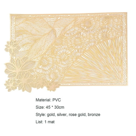 

meijuhuga Western Placemat Heat Insulation Flower Print Heat Insulation Table Mat Widely Applied Useful for Pot