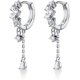 thumbnail image 1 of Pendientes de aro con circonita cúbica en plata de ley 925 para mujeres y niñas., 1 of 6