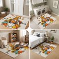 thumbnail image 5 of Fall Thanksgiving Area Rugs 4'x6', Washable Small Throw Rugs for Office Bathroom, Cartoon Pumpkins Maple Leaf Gnomes Floral Indoor Outdoor Rug Non-Slip Low Pile Carpet Runner Reversible Floor Mats, 5 of 8