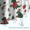 thumbnail image 6 of White Cartoon Christmas Dinosaurs Sweaters Pattern Shower Curtain 36"x72" ,Bathroom Decorative Shower Curtains Set with 12 Hooks,Modern Waterproof Washable Shower Curtain, 6 of 6