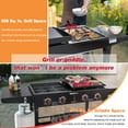 thumbnail image 3 of Royal Gourmet 4-Burner GD402 Portable Flat Top Gas Grill and Griddle Combo with Folding Legs, 48,000 BTU, Black, 3 of 13