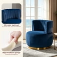 thumbnail image 4 of MOONMISS 360° Swivel Barrel Accent Chairs, Round Armchairs with Wide Upholstered, for Living Room, Bedroom, Navy, 4 of 8
