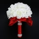 thumbnail image 1 of Ramo de novia para lanzar, adorno de ramo, accesorios para fotos, flores artificiales para bodas, festivales, fiestas, hogar y exteriores. Rojo, 1 of 8