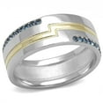 thumbnail image 1 of Men Two-Tone IP Gold Stainless Steel Ring with Top Grade Crystal in Montana - Size 12, 1 of 1