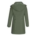 thumbnail image 3 of Homenesgenics Long Puffer Jackets for Women Plus Size Hoodie Women's Fashion Casual Medium Length and Warm Printing Hooded Cotton Jacket Blouse Tops Green S, 3 of 3