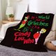 thumbnail image 1 of Manta navideña de Grinch, suave manta de franela polar, ligera y cálida para todas las estaciones, para sala de estar o dormitorio, tamaño Queen, 1 of 7