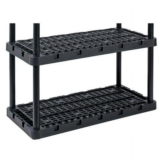 72 x 36 x 18 in. Living Knect-A-Shelf D Resin Shelving Unit, Black