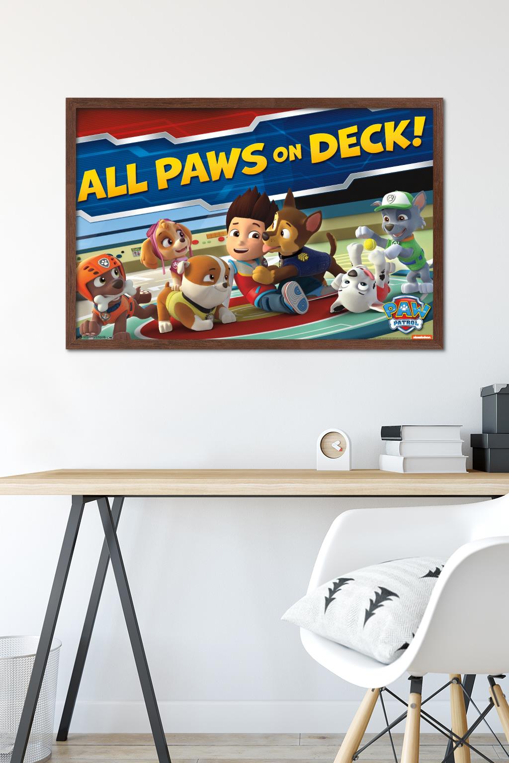 Nickelodeon Paw Patrol - On Deck Wall Poster, 22.375" x 34", Framed