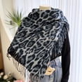 thumbnail image 2 of Yuanlong Womens Scarves Leopard Woven Thicken Soft Shawl & Wraps With Tassel Soft Neckwear Winter Thermal Blanket Scarf, 2 of 4