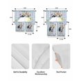 thumbnail image 5 of Spring Pig Swag Curtains for Living Room/Bedroom Windows, Butterfly Botanical Floral Blue Plaid Kitchen Curtains and Valances Set 36 Inch Length, Light Filtering Swags Valance Curtain Panels, 5 of 5