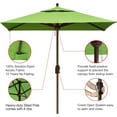 thumbnail image 3 of EliteShade USA 10-Year-Non-Fading 6x6Ft Square Market Umbrella Patio Outdoor Table Umbrella with Ventilation, Macaw Green, 3 of 7